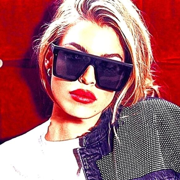 UNISEX OVER SIZED LARGE FRAME SUNGLASSES - Picture 1 of 6